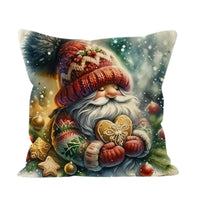 HKM-986259 Christmas Cartoon Pillow Cover for Living Room Decor - 45x45cm, Multiple Styles Available