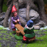 HKM-986259 Dwarf Seesaw Resin Ornament for Creative Garden Micro Landscape Decor