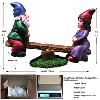 HKM-986259 Dwarf Seesaw Resin Ornament for Creative Garden Micro Landscape Decor
