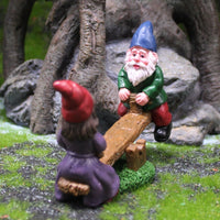 HKM-986259 Dwarf Seesaw Resin Ornament for Creative Garden Micro Landscape Decor