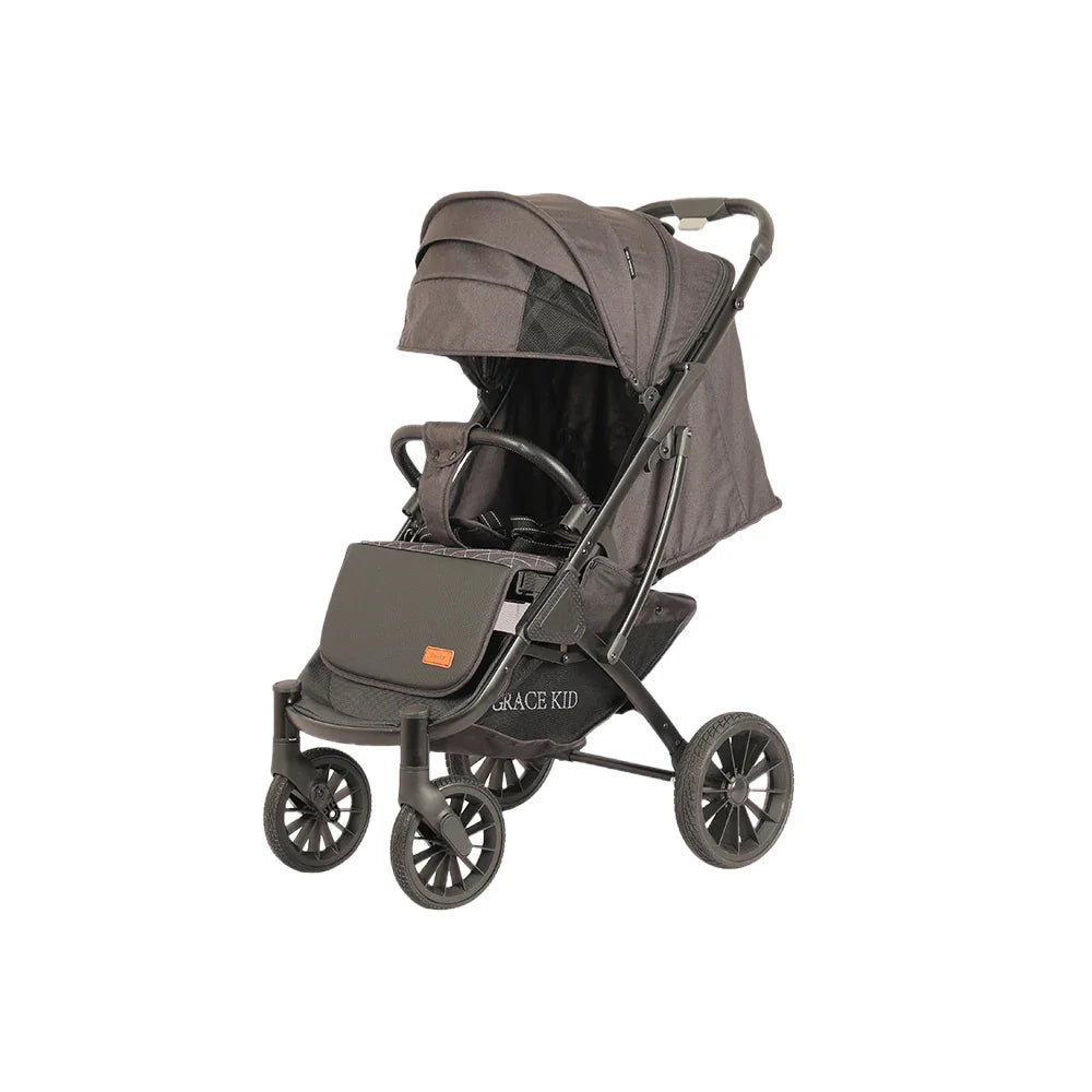 KTX-986323 Adjustable Baby Stroller with Foot Cover, Collapsible Sunshade and One-Foot Rear Brakes