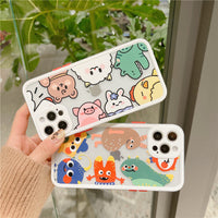 HKM-986387 Cute Cartoon Monster Shatter-Resistant Silicone Phone Case
