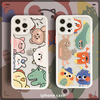 HKM-986387 Cute Cartoon Monster Shatter-Resistant Silicone Phone Case