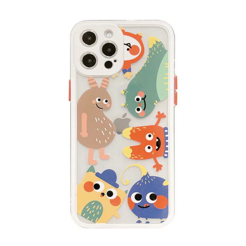 HKM-986387 Cute Cartoon Monster Shatter-Resistant Silicone Phone Case