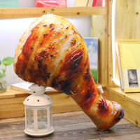 HKM-986515 Food-Themed Plush Pillows - Creative Simulation Designs of Chicken Leg, Grilled Fish, Shrimp, Squid, and Chicken Wings