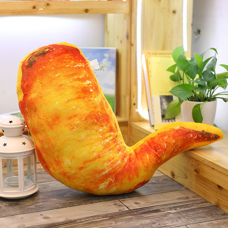 HKM-986515 Food-Themed Plush Pillows - Creative Simulation Designs of Chicken Leg, Grilled Fish, Shrimp, Squid, and Chicken Wings