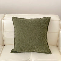 HKM-986579 Elegant Green Bamboo Pattern Pillowcase - 45x45cm with Floral Design