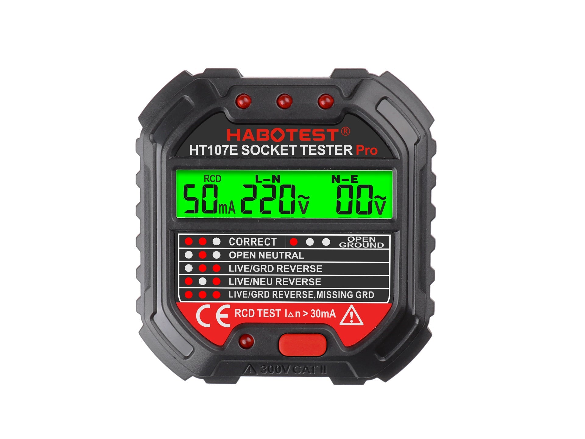 HKM-986643 Digital Display Socket Tester for Electrical Grounding and Wiring Methods