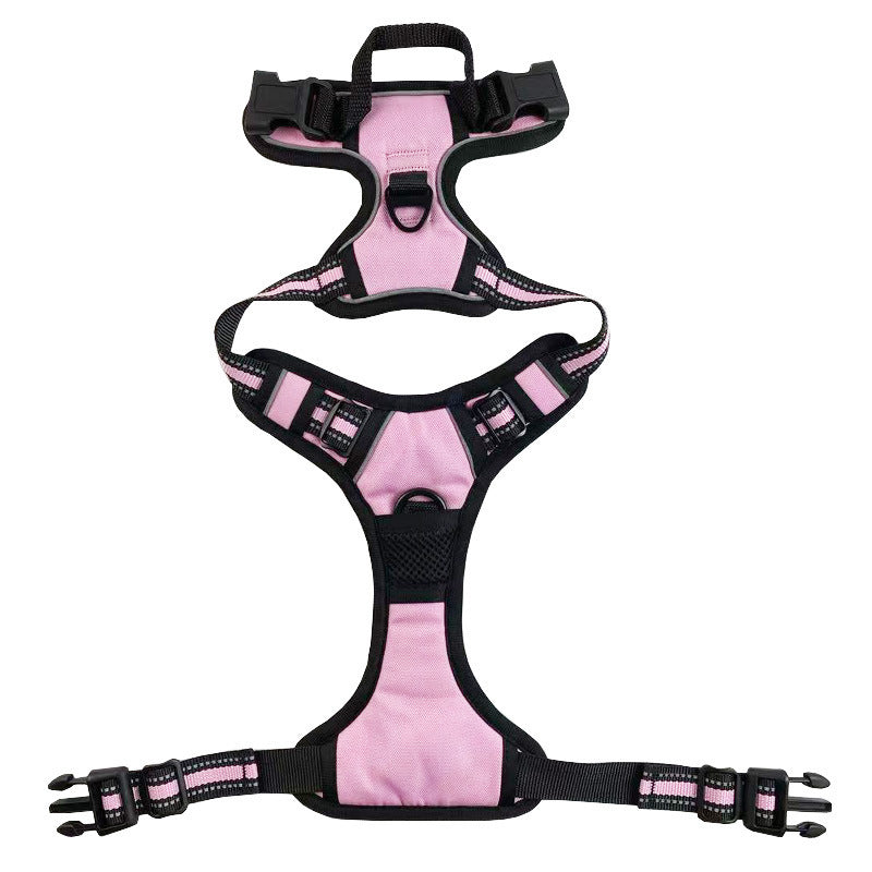 HKM-986643 Reflective Nylon Traction Belt for Medium and Large Dogs - Adjustable, Available in Multiple Colors