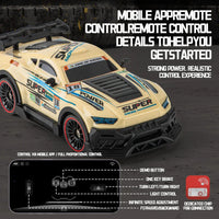 HKM-986707 Color-Changing Remote Control Racing Car with Lights and APP Control, 1/20 Scale, Indoor-Outdoor Use