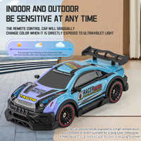HKM-986707 Color-Changing Remote Control Racing Car with Lights and APP Control, 1/20 Scale, Indoor-Outdoor Use