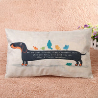 HKM-986835 Linen Cotton Pillowcase Cushion Cover - 50x30 cm Waist Pillowcase