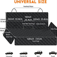 HKM-986835 Rear Mat Anti-dirty Waterproof Dog Car Mat Dual-use Car Back Seat Pet Pad