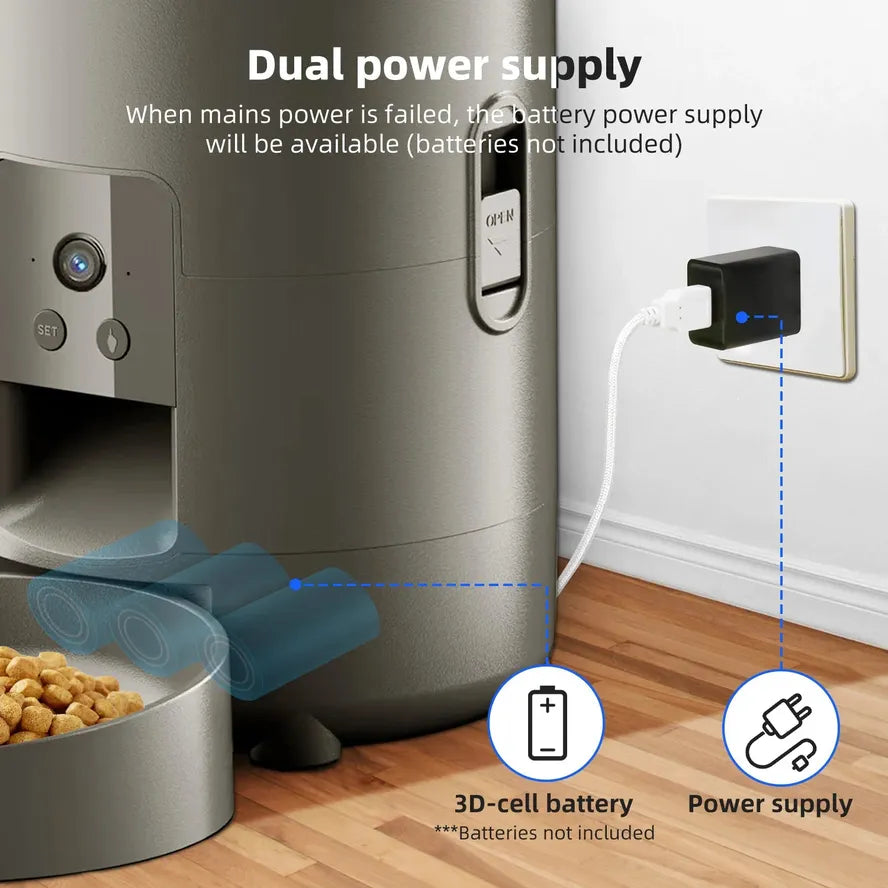 KTX-986899 Automatic 2L Pet Feeder with Smart Timer for Cats and Dogs