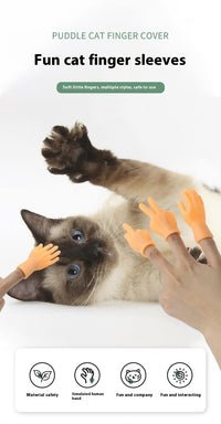 HKM-986899 Pet Cat Touching Finger Massage Toy Funny Little Trick Small Hand Model Funny Artifact Cat Finger Stall