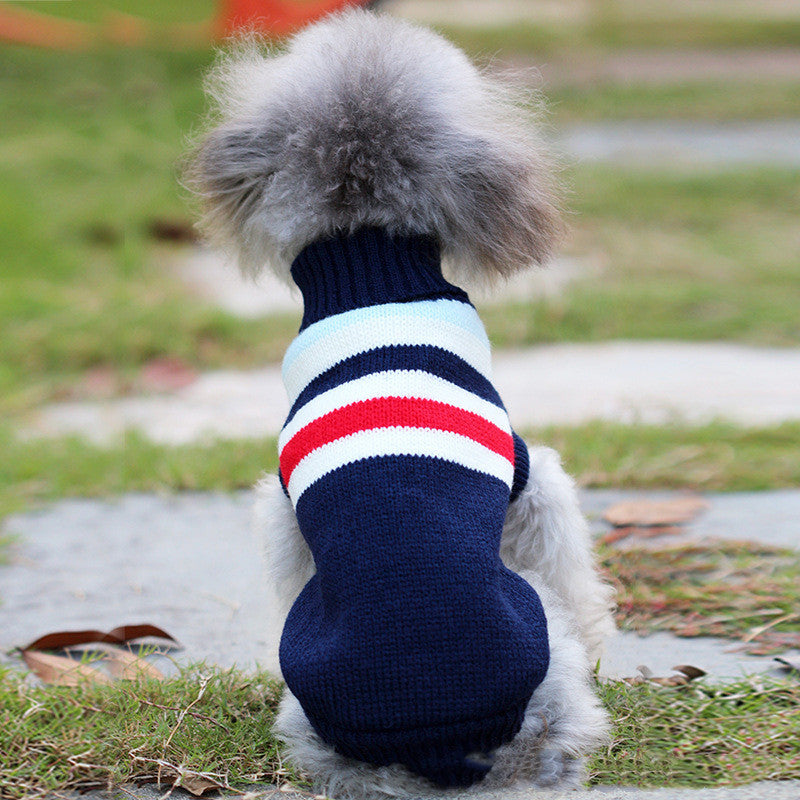 HKM-986963 Wool Sweater for Small Dogs – Striped and Patterned Styles in Multiple Sizes