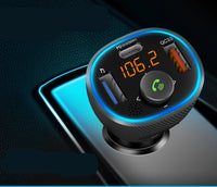 HKM-987027 Bluetooth U Disk MP3 Car Player with Music Rhythm Ambient Light - C73 Black