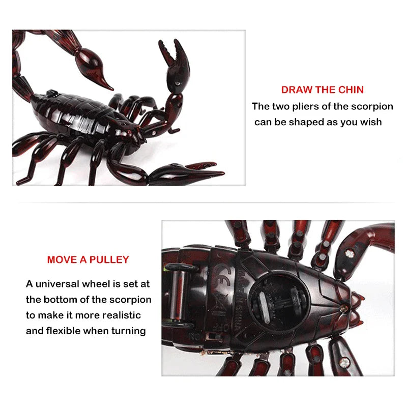 HKM-987027 Remote Control Infrared Scorpion Toy for Scary Pranks, Halloween Gift, For Ages 6 and Up