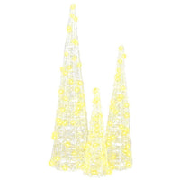 HKM-987091 Modern Acrylic Christmas Tree with 90 Warm White LEDs, USB Powered, 80 cm Tall