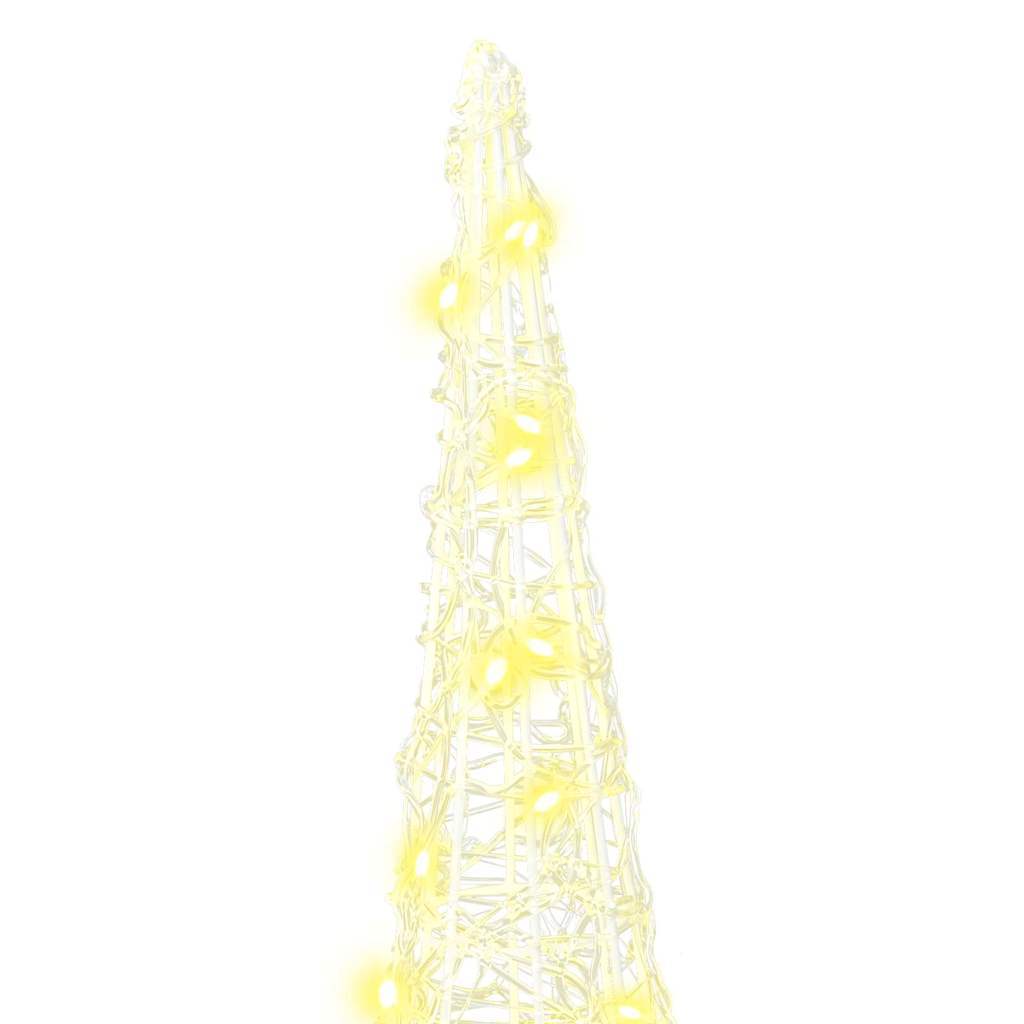 KTX-987091 Modern Acrylic Christmas Tree with 90 Warm White LEDs, USB Powered, 80 cm Tall
