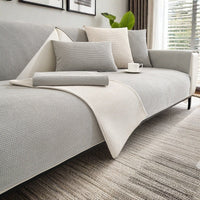 HKM-987283 Durable Corn Velvet Sofa Cushion Cover in Striped and Solid Designs