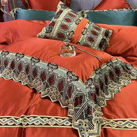 HKM-987283 Luxury Brocade Cotton Bedding Set - Four, Six, and Seven Pieces Available for 1.5m and 2.0m Beds