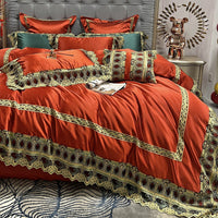HKM-987283 Luxury Brocade Cotton Bedding Set - Four, Six, and Seven Pieces Available for 1.5m and 2.0m Beds