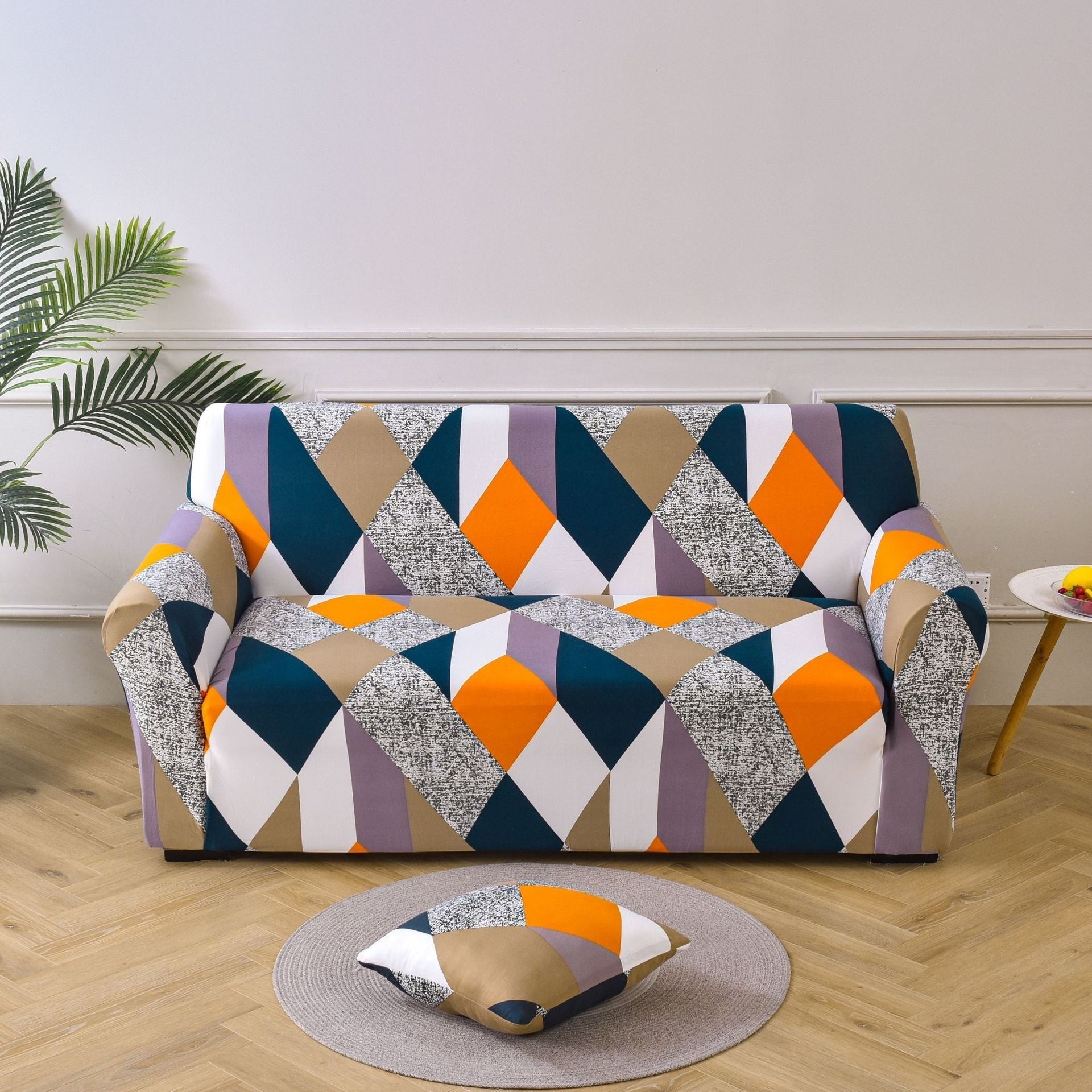 HKM-987347 Geometric Patterned Elastic Sofa Covers in Various Colors and Sizes