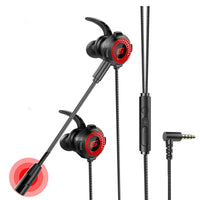 HKM-987347 In-ear Gaming Headset with Microphone and 3.5mm Cable – Comfortable Earplug Style with High Sensitivity and Clear Sound