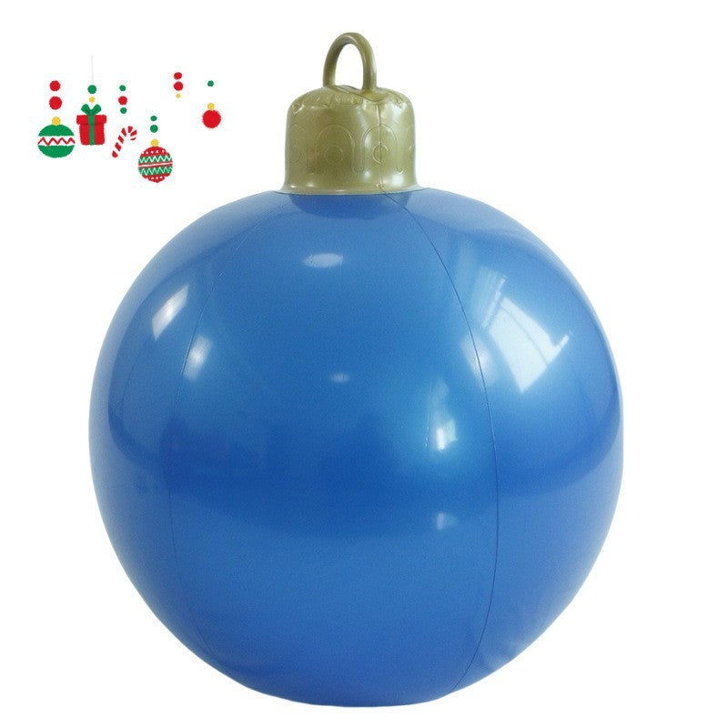 HKM-987411 60cm PVC Inflatable Christmas Ball Ornament for Holiday Decor and Party Decoration
