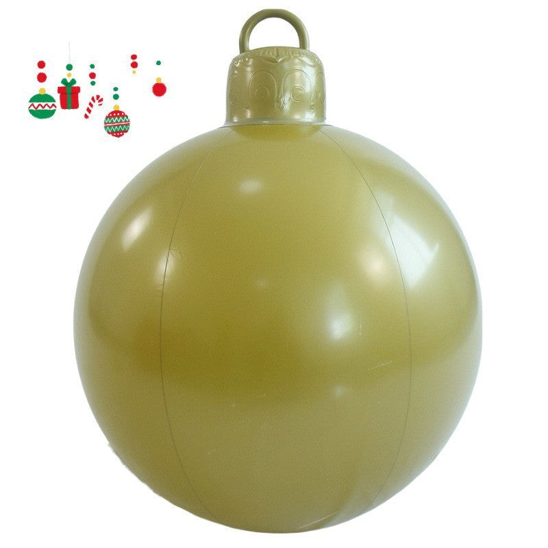HKM-987411 60cm PVC Inflatable Christmas Ball Ornament for Holiday Decor and Party Decoration