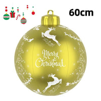 HKM-987411 60cm PVC Inflatable Christmas Ball Ornament for Holiday Decor and Party Decoration