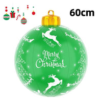 HKM-987411 60cm PVC Inflatable Christmas Ball Ornament for Holiday Decor and Party Decoration