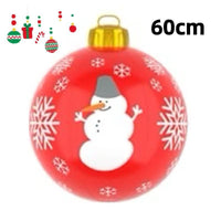 HKM-987411 60cm PVC Inflatable Christmas Ball Ornament for Holiday Decor and Party Decoration