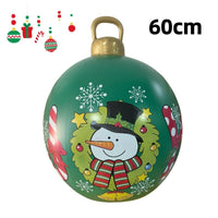 HKM-987411 60cm PVC Inflatable Christmas Ball Ornament for Holiday Decor and Party Decoration