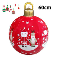 HKM-987411 60cm PVC Inflatable Christmas Ball Ornament for Holiday Decor and Party Decoration