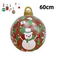 HKM-987411 60cm PVC Inflatable Christmas Ball Ornament for Holiday Decor and Party Decoration