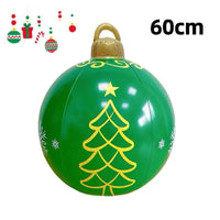 HKM-987411 60cm PVC Inflatable Christmas Ball Ornament for Holiday Decor and Party Decoration