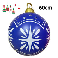 HKM-987411 60cm PVC Inflatable Christmas Ball Ornament for Holiday Decor and Party Decoration