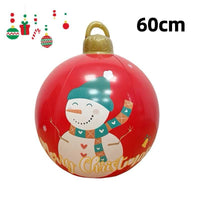 HKM-987411 60cm PVC Inflatable Christmas Ball Ornament for Holiday Decor and Party Decoration