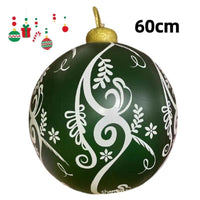 HKM-987411 60cm PVC Inflatable Christmas Ball Ornament for Holiday Decor and Party Decoration