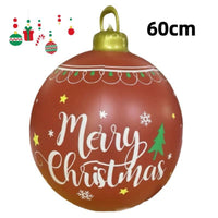 HKM-987411 60cm PVC Inflatable Christmas Ball Ornament for Holiday Decor and Party Decoration