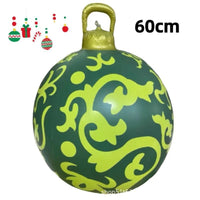 HKM-987411 60cm PVC Inflatable Christmas Ball Ornament for Holiday Decor and Party Decoration