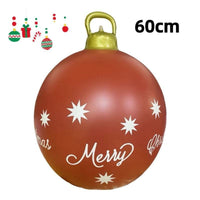 HKM-987411 60cm PVC Inflatable Christmas Ball Ornament for Holiday Decor and Party Decoration