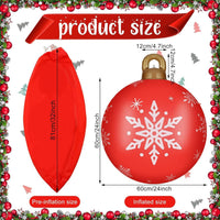HKM-987411 60cm PVC Inflatable Christmas Ball Ornament for Holiday Decor and Party Decoration