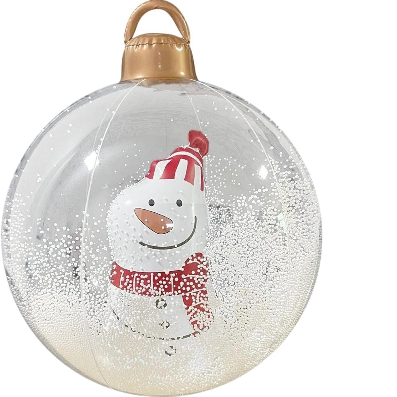 HKM-987411 60cm PVC Inflatable Christmas Ball Ornament for Holiday Decor and Party Decoration