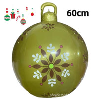 HKM-987411 60cm PVC Inflatable Christmas Ball Ornament for Holiday Decor and Party Decoration