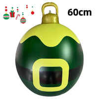 HKM-987411 60cm PVC Inflatable Christmas Ball Ornament for Holiday Decor and Party Decoration