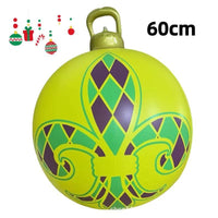 HKM-987411 60cm PVC Inflatable Christmas Ball Ornament for Holiday Decor and Party Decoration