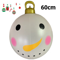 HKM-987411 60cm PVC Inflatable Christmas Ball Ornament for Holiday Decor and Party Decoration